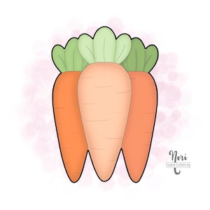 Carrots Cookie Cutter - Cookie Cutters By Nori - CN1778