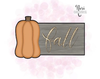 Pumpkin Plaque Cookie Cutter - Cookie Cutters By Nori - CN0759