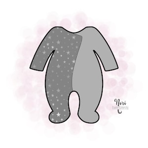 Baby PJ Onesie Cookie Cutter - Cookie Cutters By Nori - CN0571