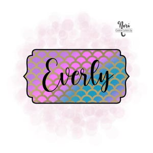 Everly Plaque Cookie Cutter - Cookie Cutters By Nori - CN0682