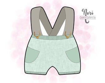 Baby Romper with Suspender 1 Cookie Cutter - Cookie Cutters By Nori - CN