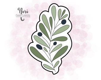 Floral Branch 12 Greenery Cookie Cutter - Cookie Cutters By Nori - CN0560