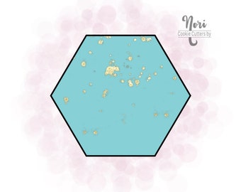 Hexagon Plaque Cookie Cutter - Cookie Cutters By Nori - CN0005