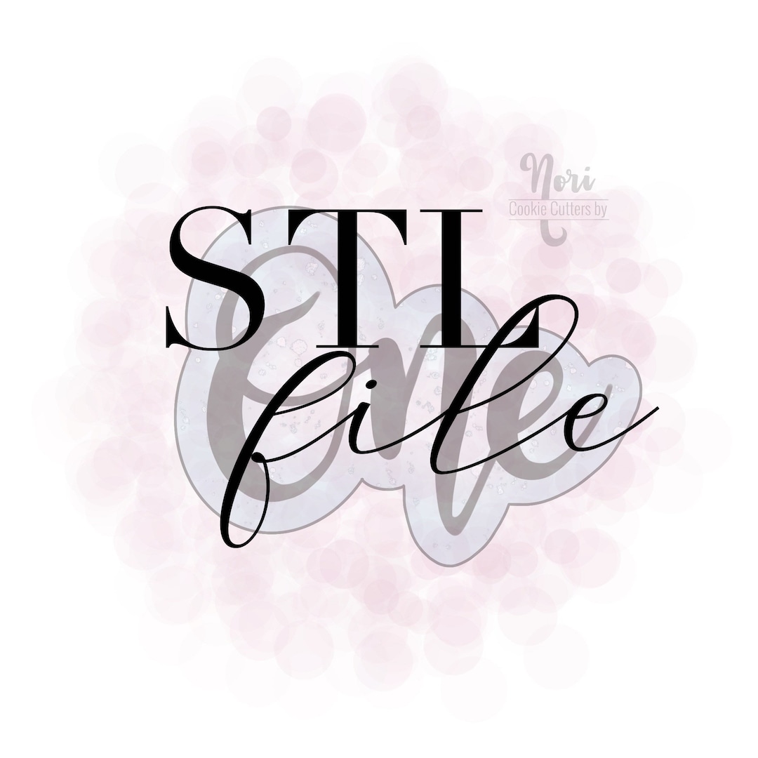 STL File - CN1019 - One - 4 Inch - Etsy
