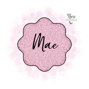 Mae Plaque Plaque Cookie Cutter - Cookie Cutters By Nori - CN1071