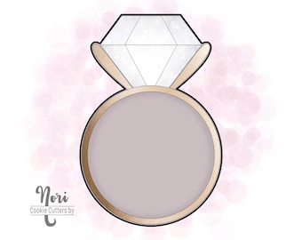 Ring 5 Engagement Cookie Cutter - Cookie Cutters By Nori - CN1673