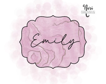 Emily Plaque Cookie Cutter - Cookie Cutters By Nori - CN0537