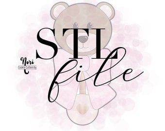 STL file - CN0499 - Bear Rattle- 4 inch