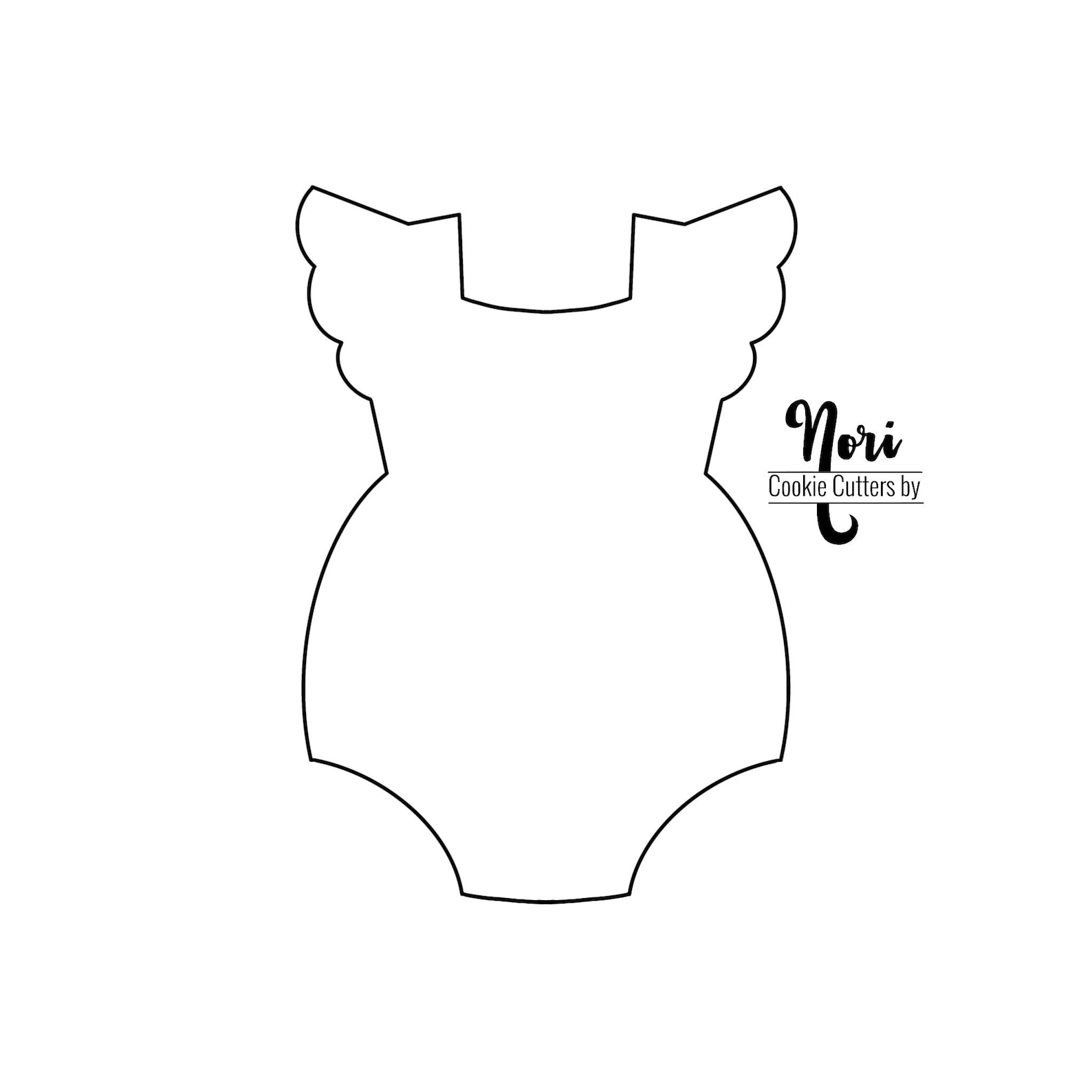Baby Romper Ruffle Sleeve Onesie Cookie Cutter Cookie Etsy