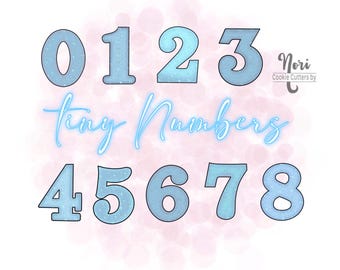 Full Set Tiny Number Cookie Cutters 0-9 - Cookie Cutters By Nori