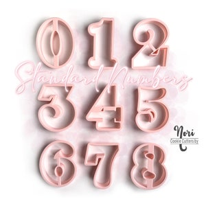 Full Set Number Cookie Cutters 0-9 - Cookie Cutters By Nori