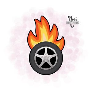 Tire on Fire Cookie Cutter - Cookie Cutters By Nori - CN1540