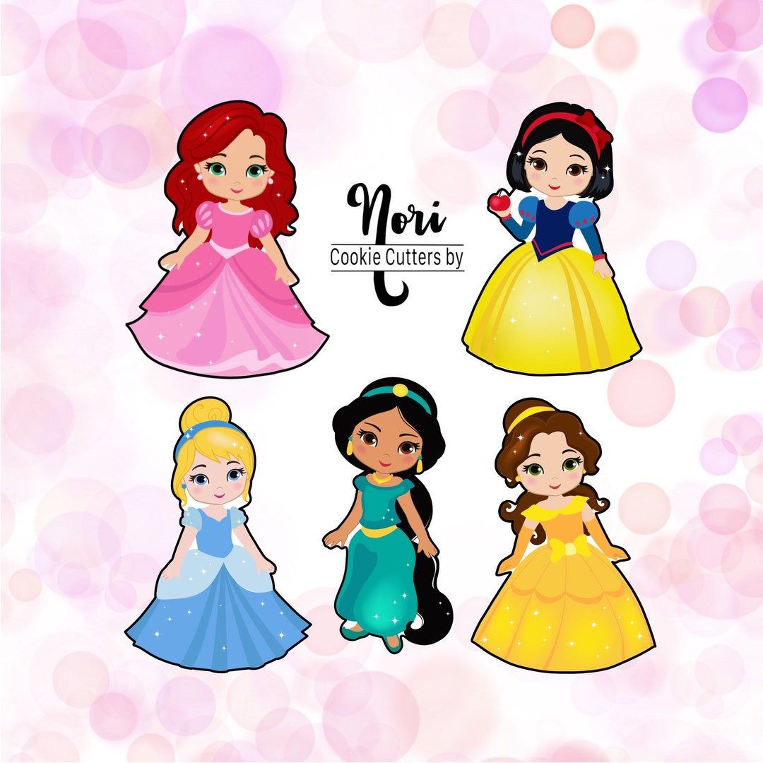 Princess Cookie Cutters Set A of 5 Cutters Cookie Cutters by Nori Etsy