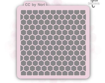 Plantilla de fondo geométrico con patrón de panal - Cortadores de galletas de Nori - CNP0010
