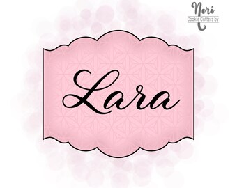 Lara Plaque Cookie Cutter - Cookie Cutters By Nori - CN0122