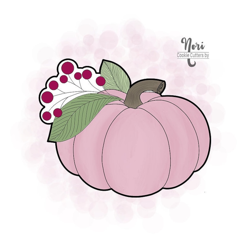 Pumpkin 11 Floral Cookie Cutter - Cookie Cutters By Nori - CN0363 image 1