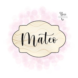 Mateo Plaque Cookie Cutter - Cookie Cutters By Nori - CN