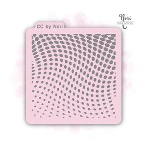 Optical illusion Ombre Dots Pattern Stencil - Cookie Cutters By Nori - CNP0082