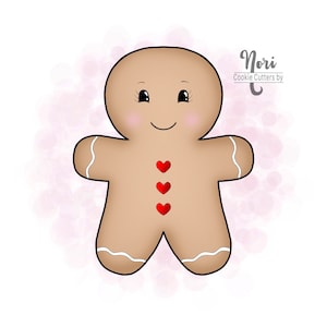 Gingerbread Man Cookie Cutter - Cookie Cutters By Nori - CN1283