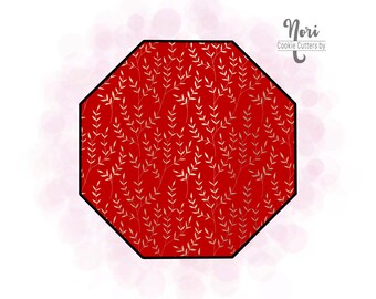 Octagon Plaque Cookie Cutter - Cookie Cutters By Nori - CN0869