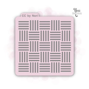 Large Weaved Pattern Geometric Background Stencil - Cookie Cutters By Nori - CNP0034
