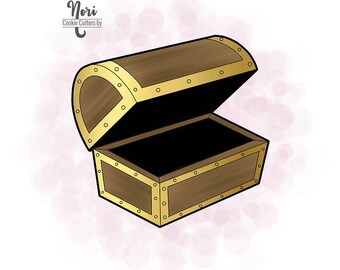 Pirate Treasure Chest Toy Chest  Cookie Cutter - Cookie Cutters By Nori - CN0094