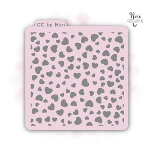 Random Hearts Pattern Stencil - Cookie Cutters By Nori - CNP0030