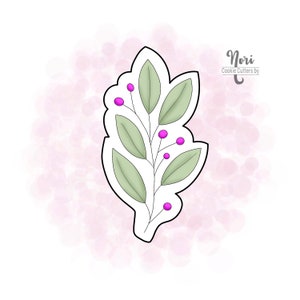 Floral Branch 2 Greenery Cookie Cutter - Cookie Cutters By Nori - CN0053