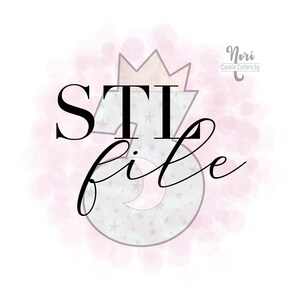 STL file - Crown Number 3 - 4 inch