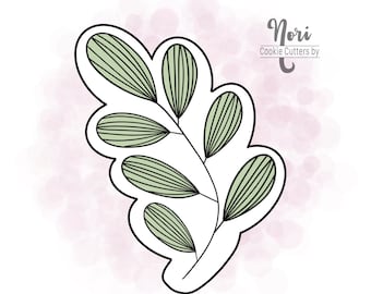 Floral Branch 5 Greenery Cookie Cutter - Cookie Cutters By Nori - CN0152
