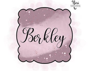 Berkley Plaque Cookie Cutter - Cookie Cutters By Nori - CN0717
