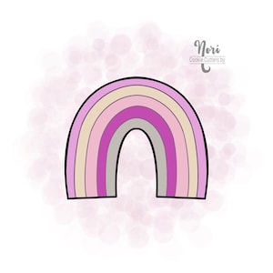 Boho Rainbow Cookie Cutter - Cookie Cutters By Nori - CN0130