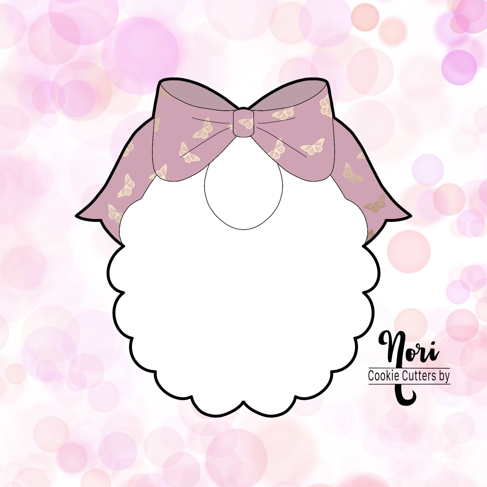 Baby Bib With Bow Cookie Cutter Cookie Cutters by Nori Etsy