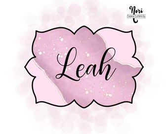 Leah Plaque Cookie Cutter - Cookie Cutters By Nori - CN0586