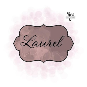 Laurel Plaque Cookie Cutter - Cookie Cutters By Nori - CN0709