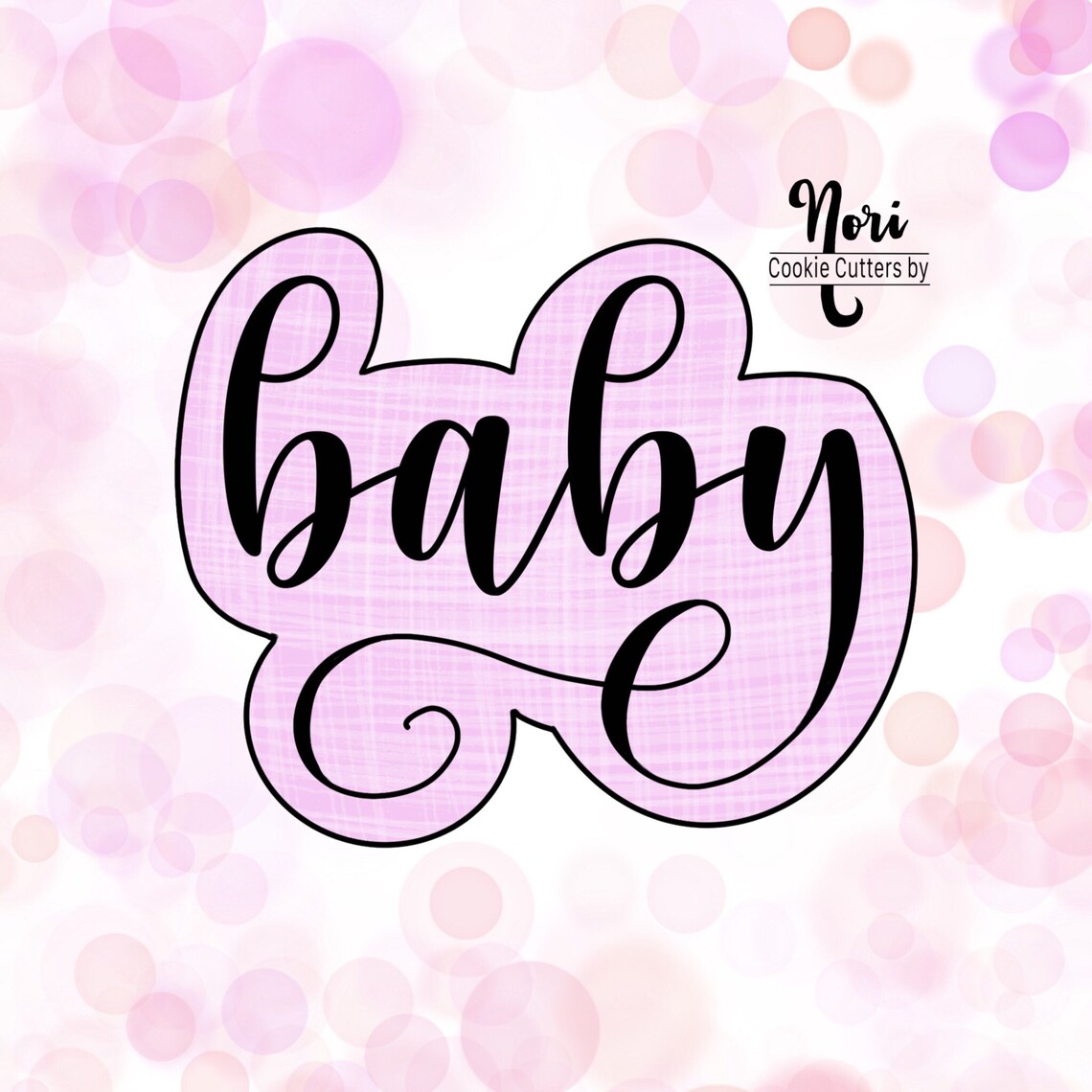 Baby Lettered Plaque Cookie Cutter Cookie Cutters By Nori Etsy