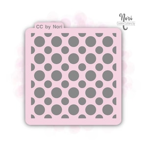 Polka Dots 10 Pattern  Background Stencil - Cookie Cutters By Nori - CNP0081