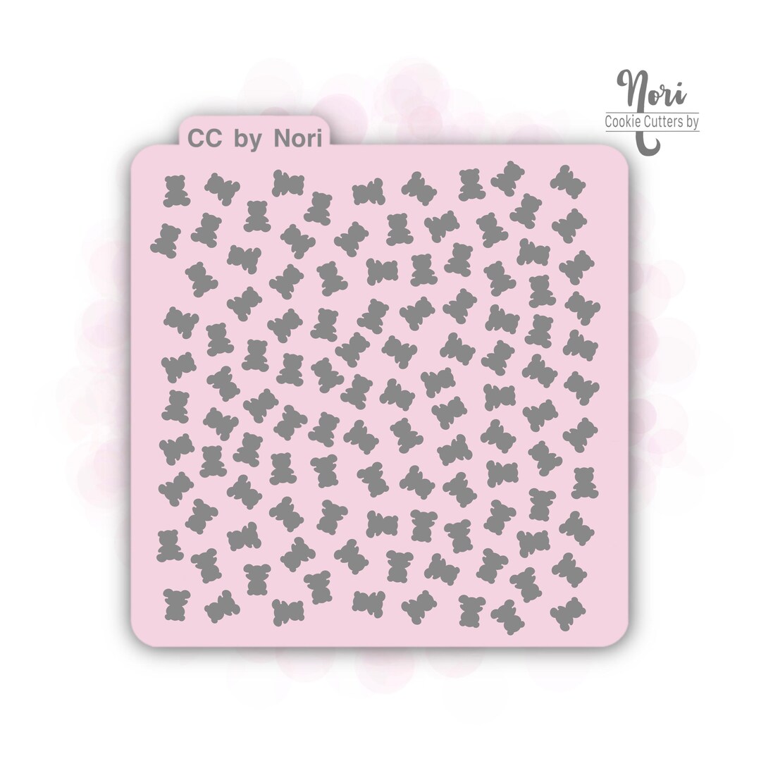 Bear Silhouettes Pattern Stencil Cookie Cutters by Nori Etsy