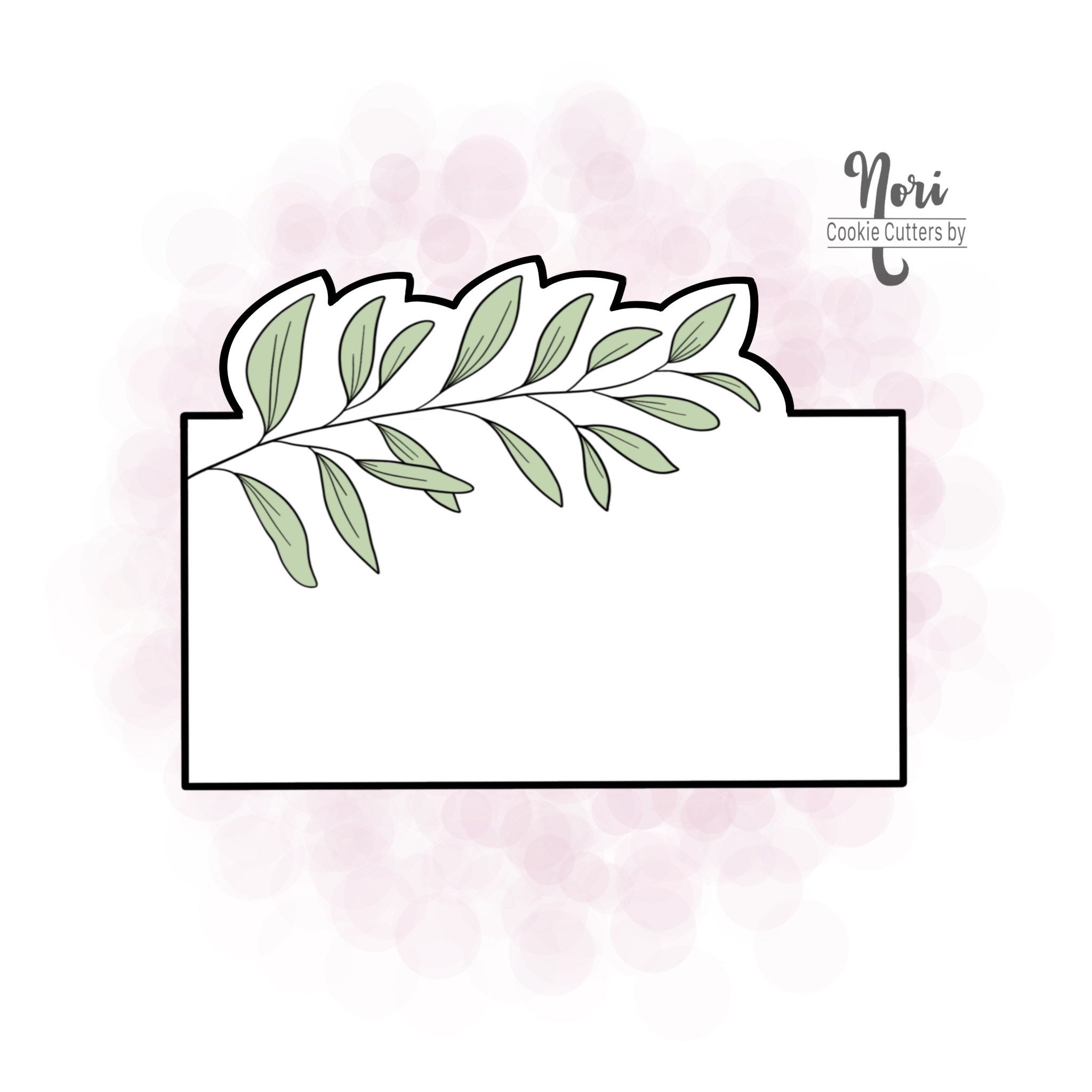 Floral Rectangle Plaque Cookie Cutter - Cookie Cutters by