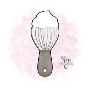 Whisk with Frosting Cookie Cutter - Cookie Cutters By Nori - CN1389