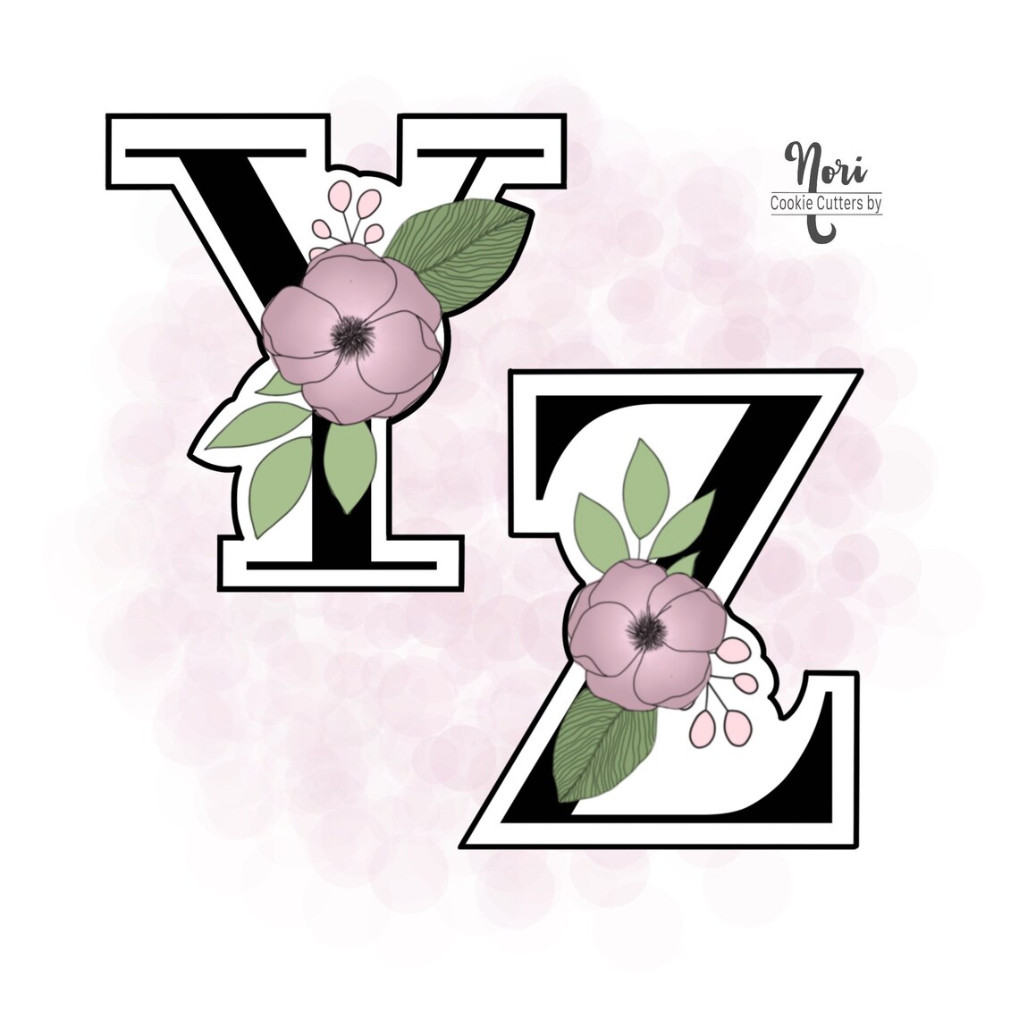 Floral Alphabet A to Z Cookie Cutter Cookie Cutters by Nori Etsy