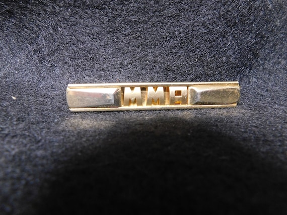 Vintage Anson Tie Bar Clip Gold Tone With MMA - image 7