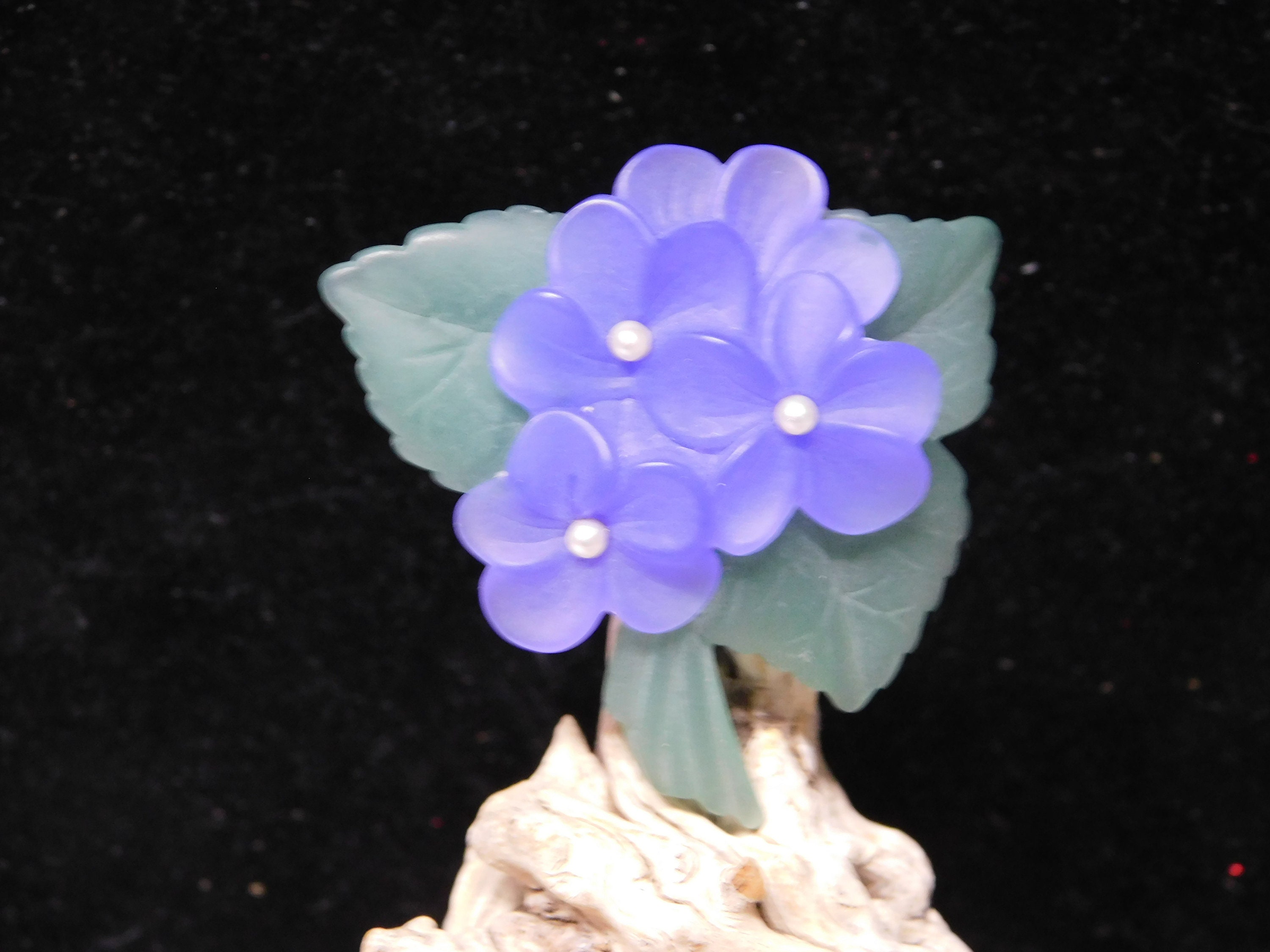 Deep Violet Purple Plum Flower Power Enamel Pin, Smiley Flower Pin