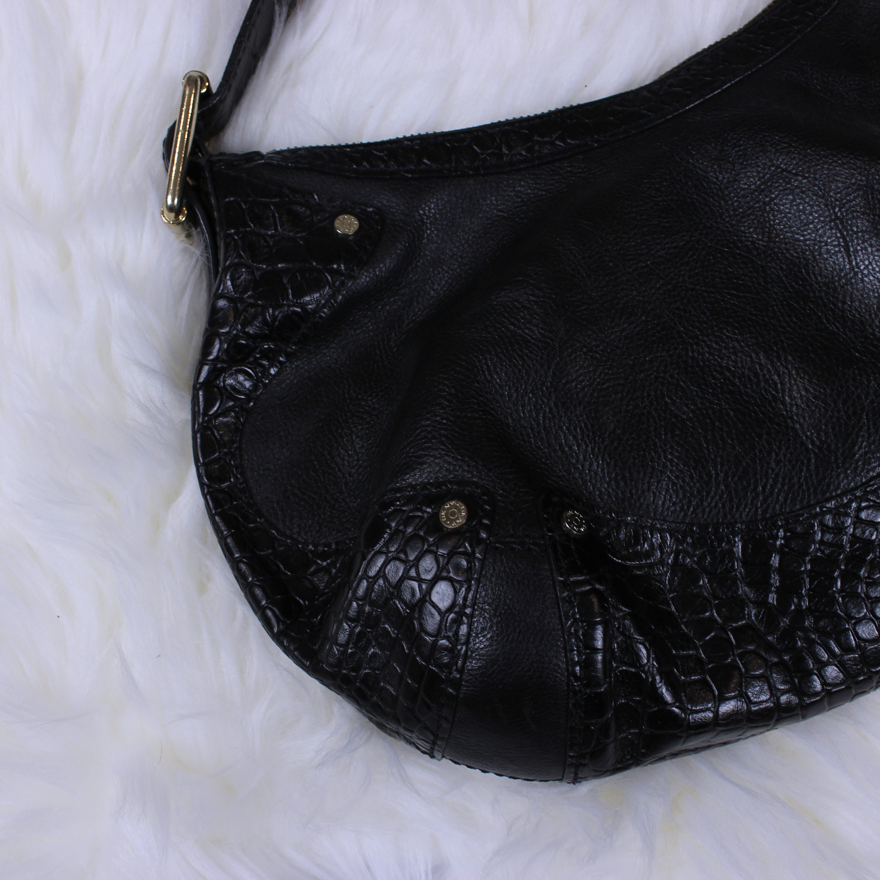 DKNY Vintage Shoulder Bag Rare Leather Etsy UK