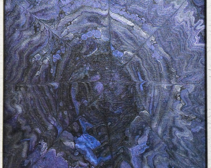 Aurora Borealis 5 - Acrylic Pour painting, 12" Square painting on canvas
