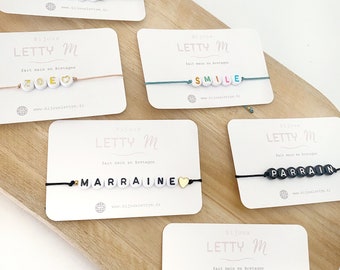 Pulsera con letras mensaje para personalizar según tus deseos - Colección Y eu