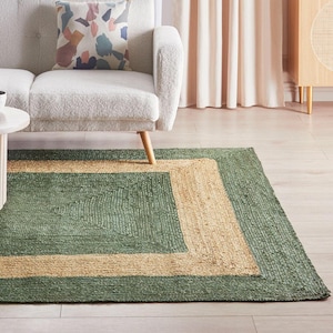 Alfombra trenzada de yute tejida a mano/Alfombra trenzada de yute natural sólido hecha a mano/Alfombra de sala de estar de tamaño personalizado/Alfombra de área tradicional, Alfombra para mascotas