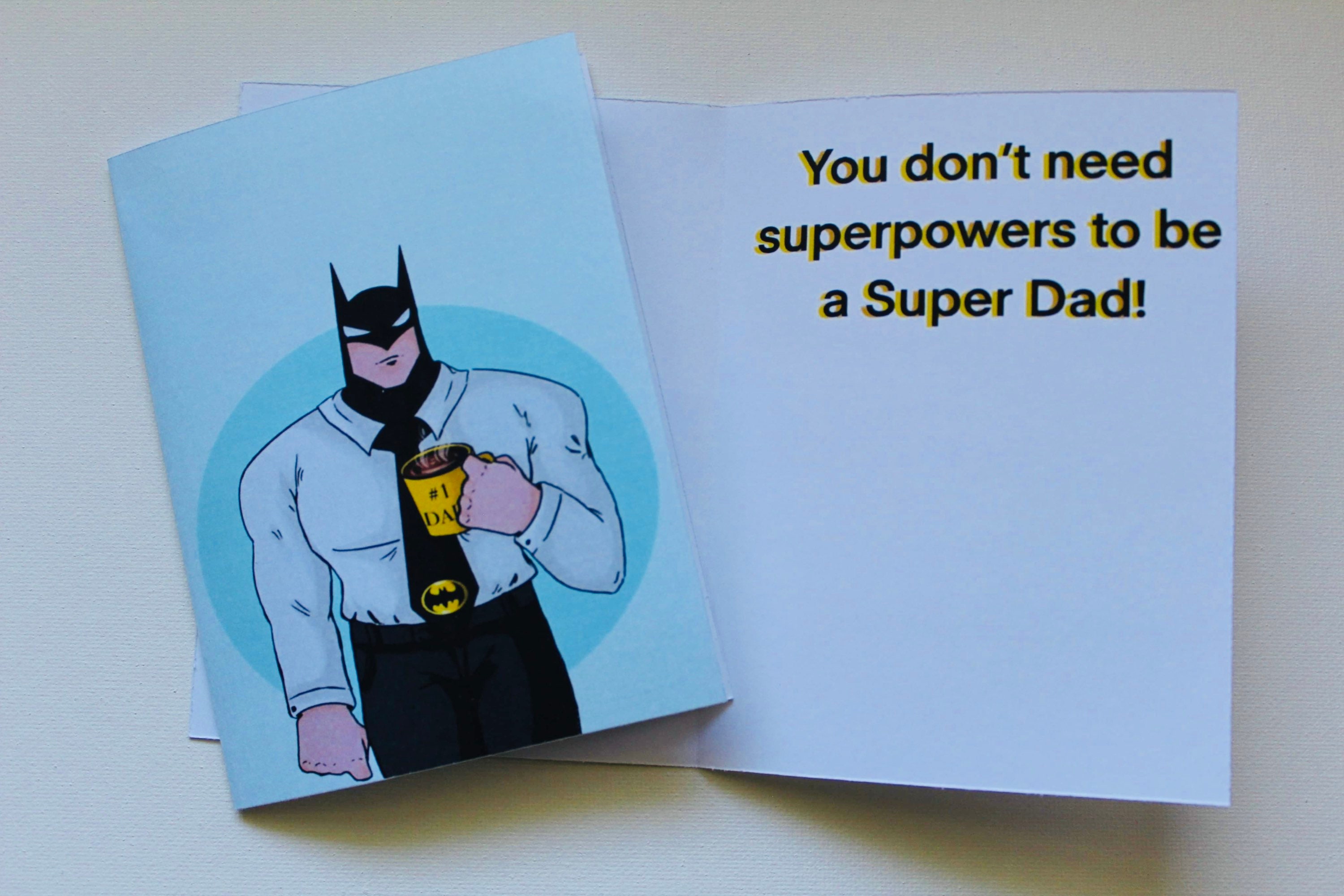 Batman Fathers Day card | Etsy