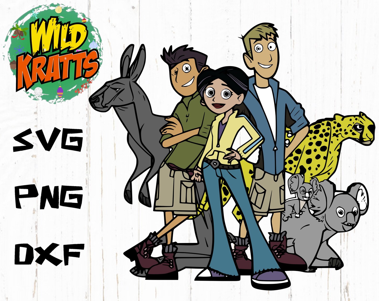 Wild Kratts Crew With Animals svg Wild Kratts svg Cricut Etsy