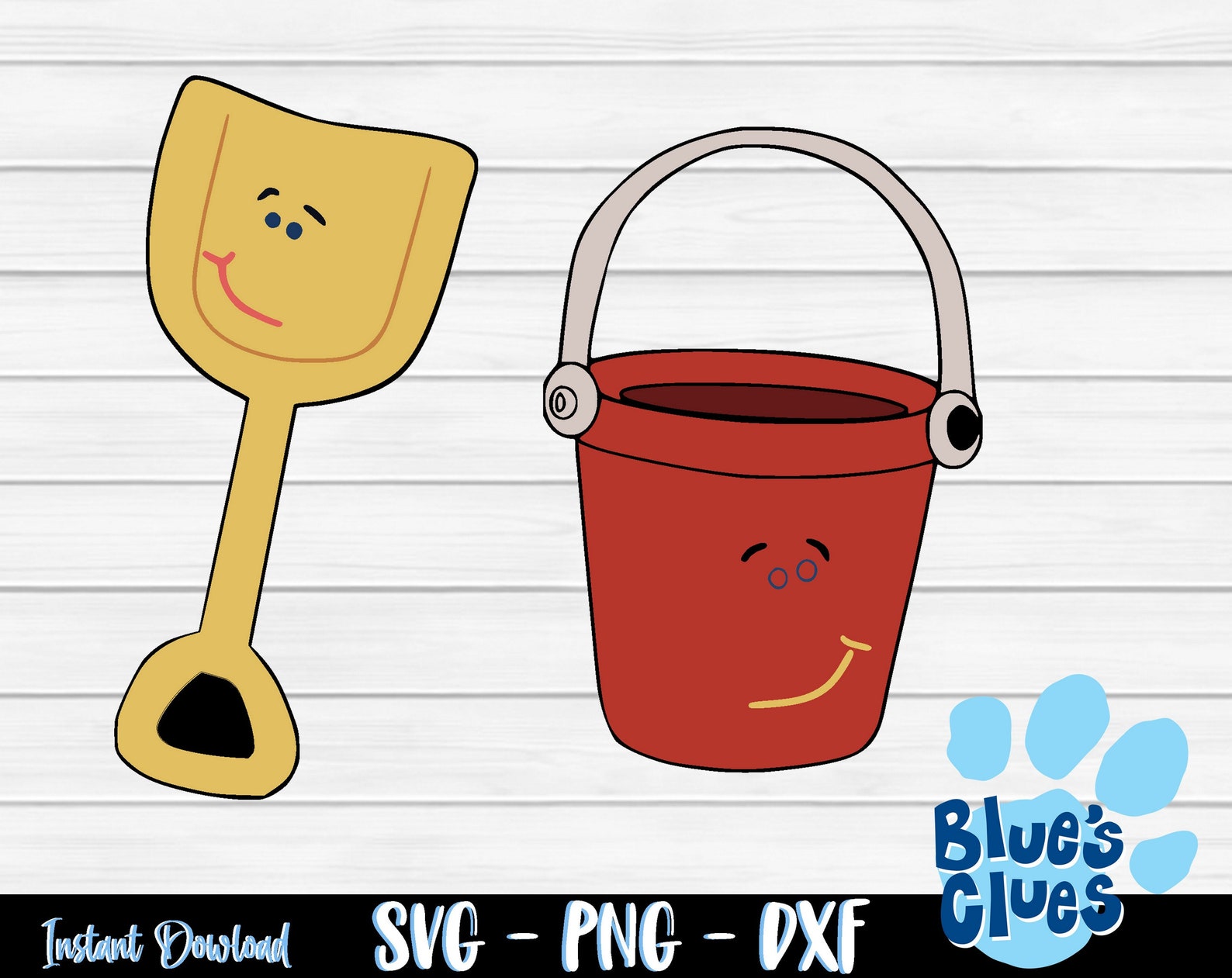 Pail And Shovel svg Blues Clues svg Cricut Degigns Etsy
